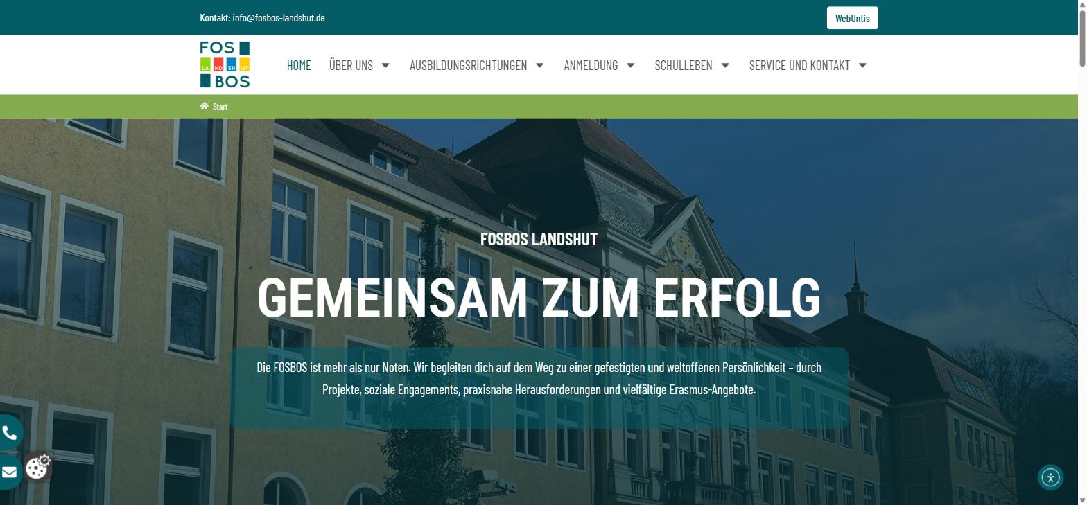 Website FOSBOS Landshut - Startseite