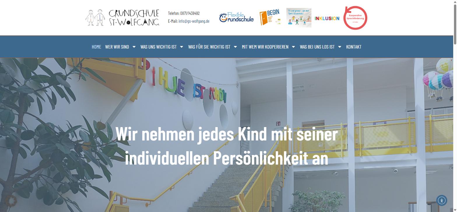 Website Grundschule St. Wolfgang Landshut - Startseite