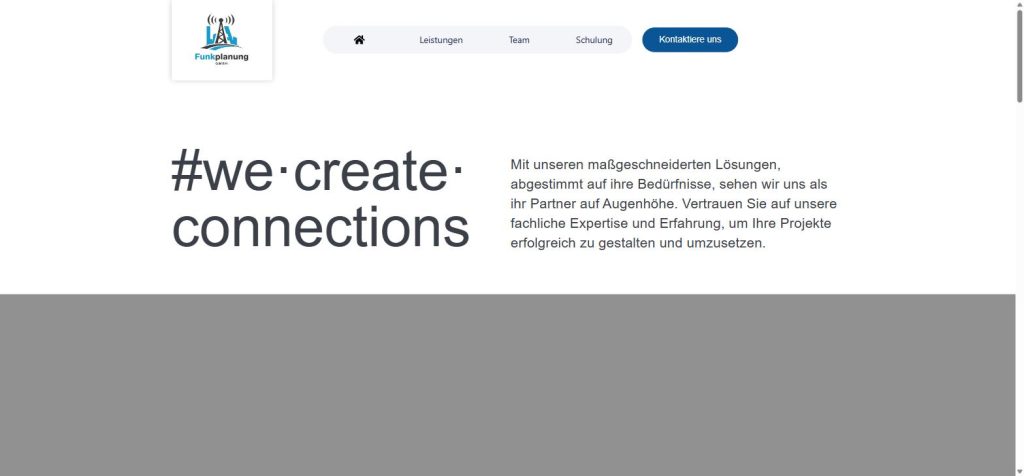 Website LA Funkplanung GmbH - Startseite
