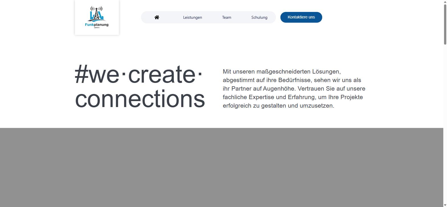 Website LA Funkplanung GmbH - Startseite