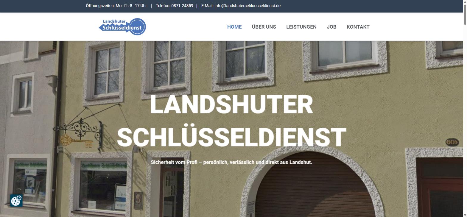 Website Landshuter Schlüsseldienst - Startseite