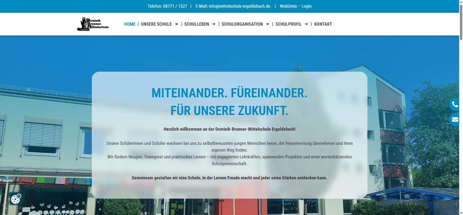 Website Dominik-Brunner-Mittelschule Ergoldsbach - Startseite