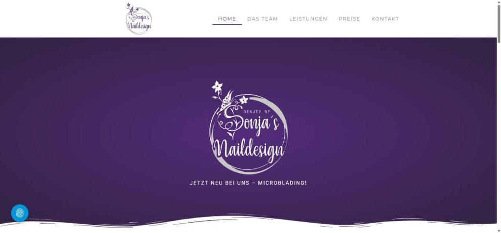 Website Sonjas Naildesign - Startseite