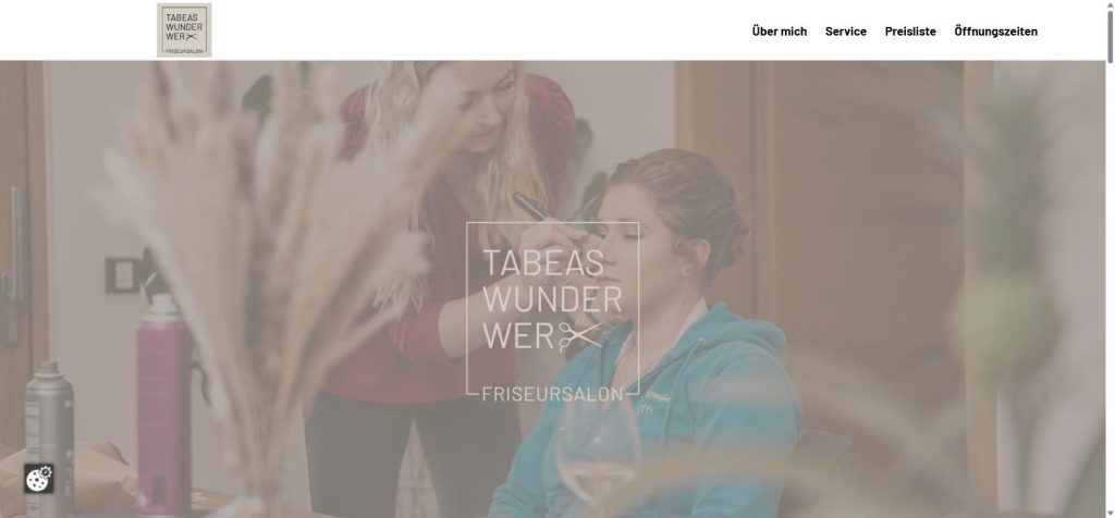 Website Tabeas Wunderwerk Friseursalon - Startseite
