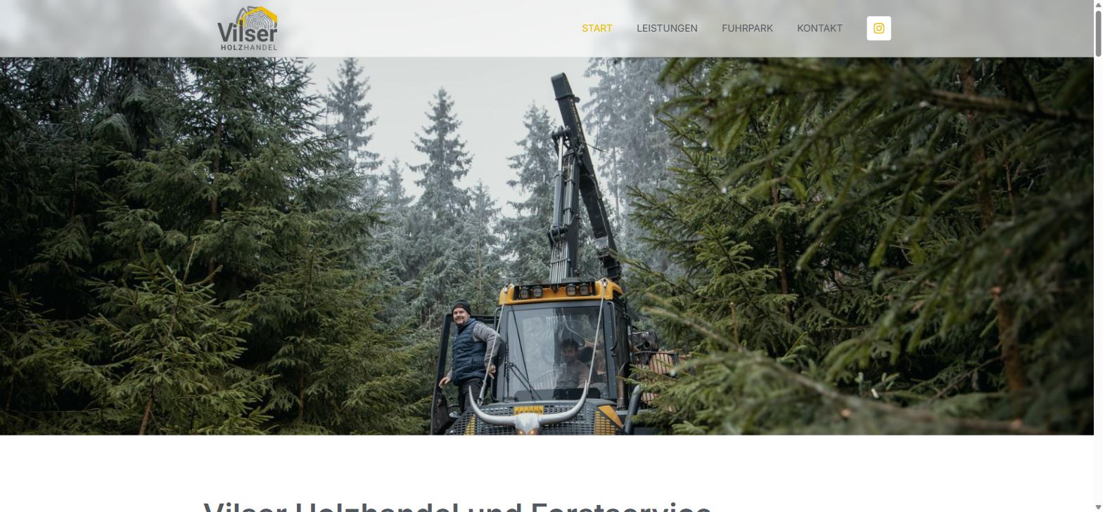 Website Forstunternehmen Vilser - Startseite